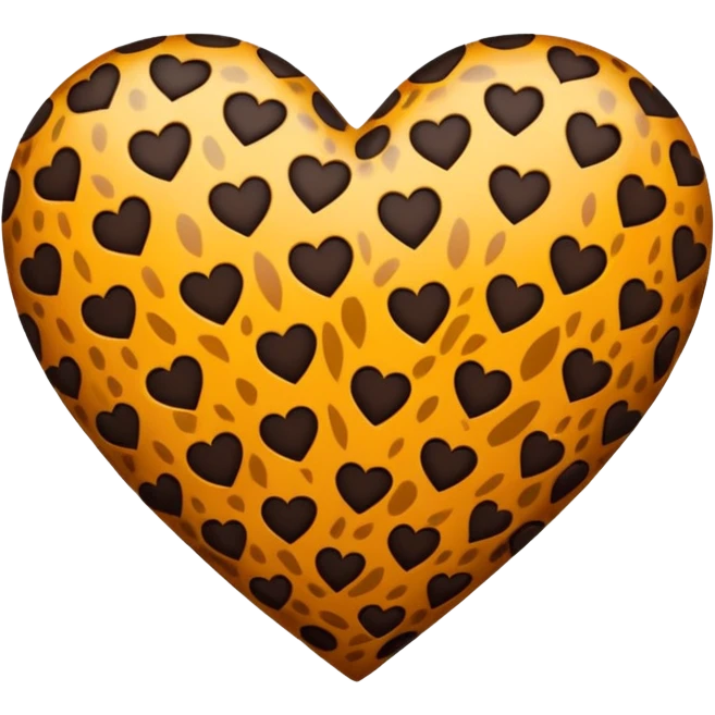 un cuore leopardato emoji