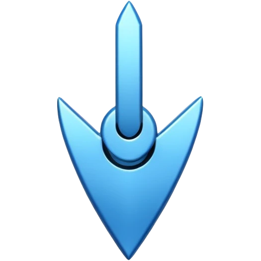 Blue cursor emoji