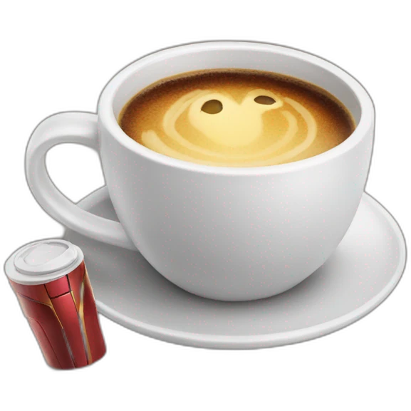 Iron Man drink coffee emoji
