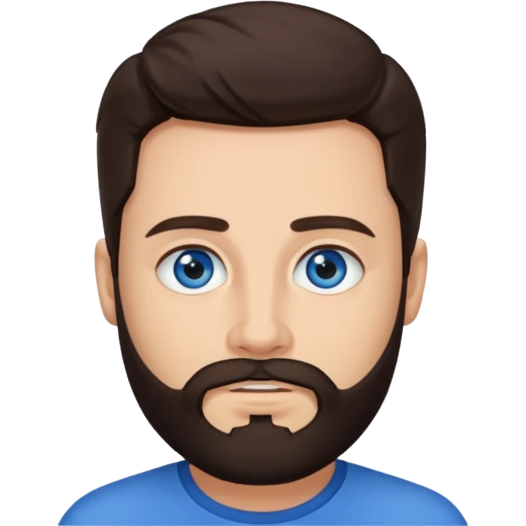 Frankie Zulferino (b.1990) with blue eyes, dark brown hair and beard emoji