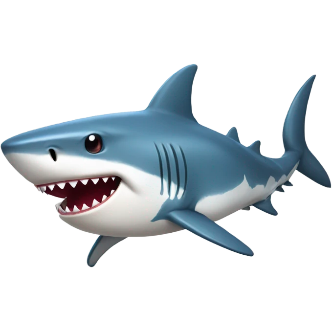Shark wearing a Santa hat emoji