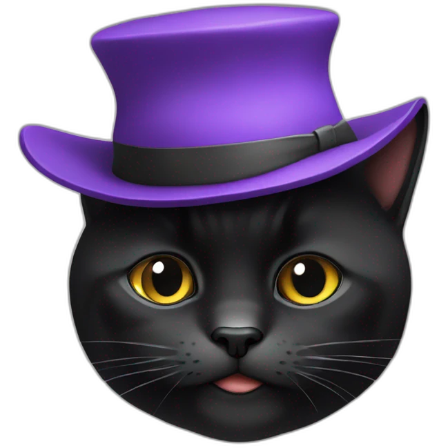black-fat-cat-with-hat emoji