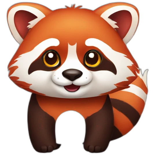 silly red panda emoji