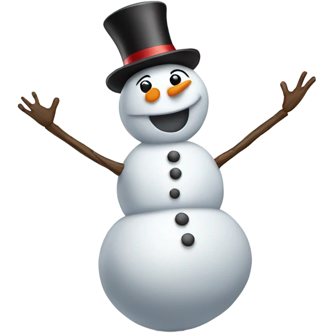 Dancing snowman emoji