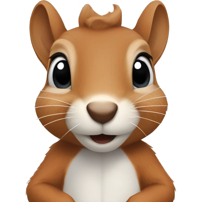 Squirrel￼ chewing a fibrotic line emoji