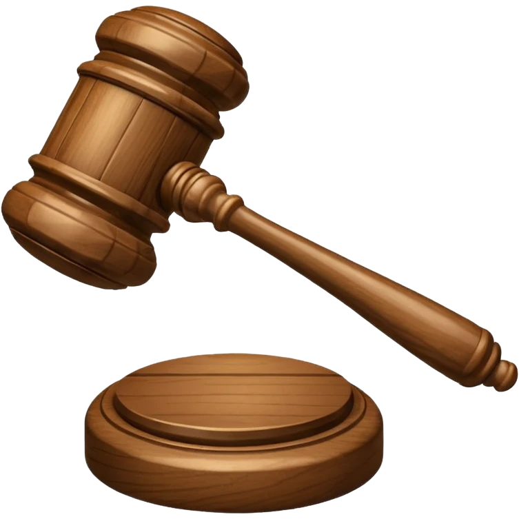 Courtroom Items, Gavel – wooden hammer used by the judge

 emoji