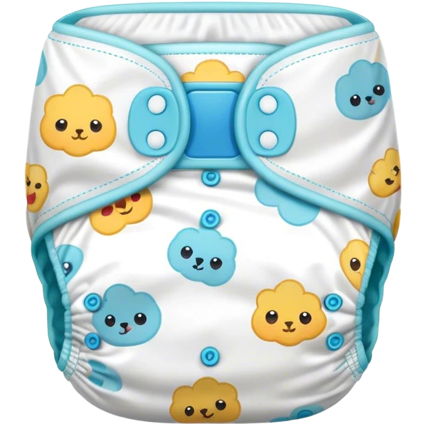 Nursery print disposable diaper emoji