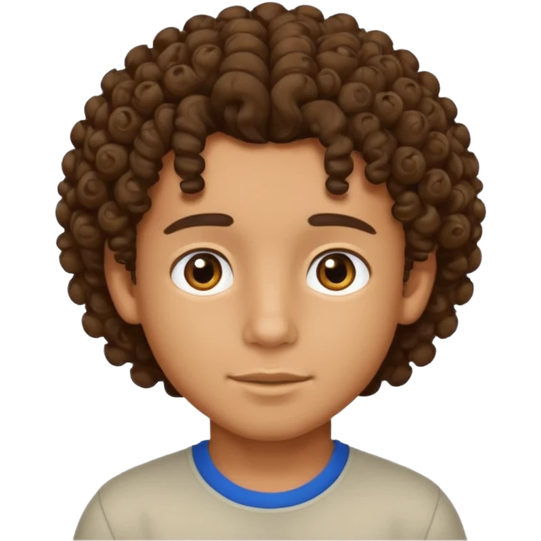 Hispanic boy with curly hair emoji