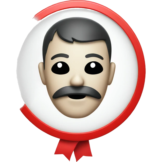 Danger sign with red ribbon on head emoji