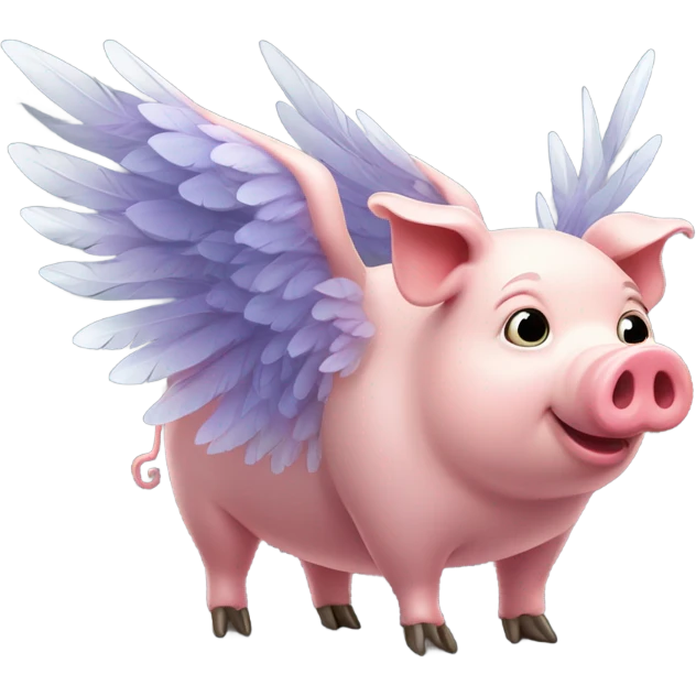 Pig with wings emoji
