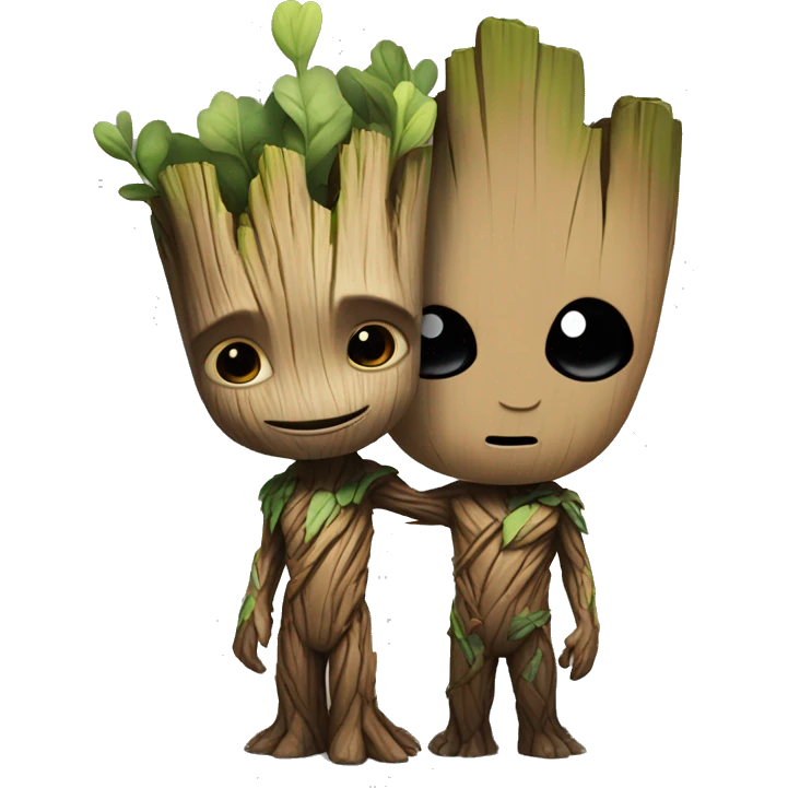 Groot with buble emoji
