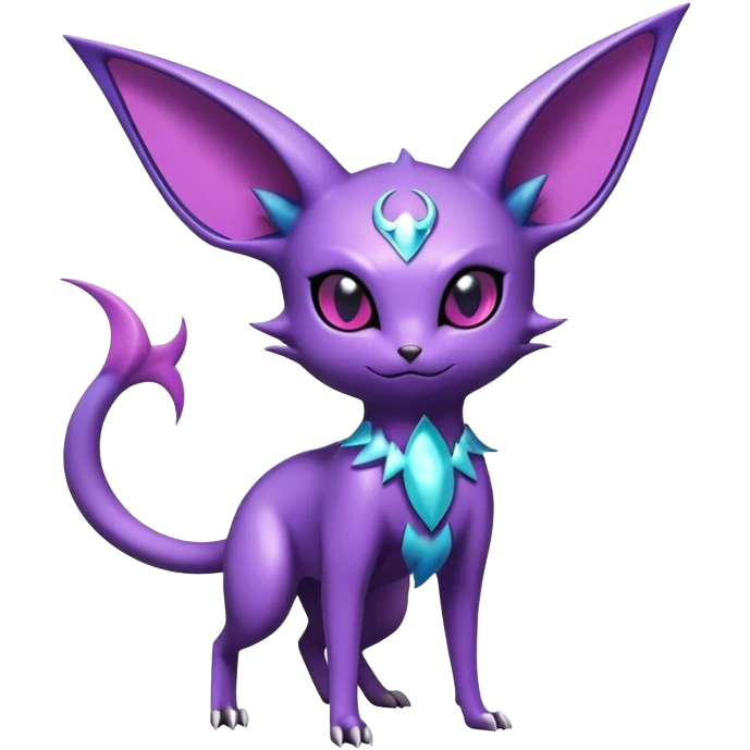 Cool Edgy Shiny Noibat-Espeon-hybrid  full body emoji