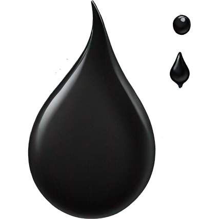 black oil drop emoji emoji
