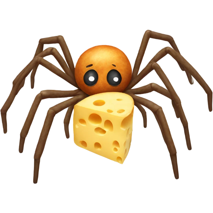 A spider made out of cheese emoji