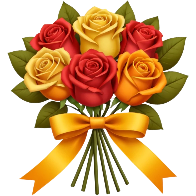 Bouquet roses satin autumn emoji