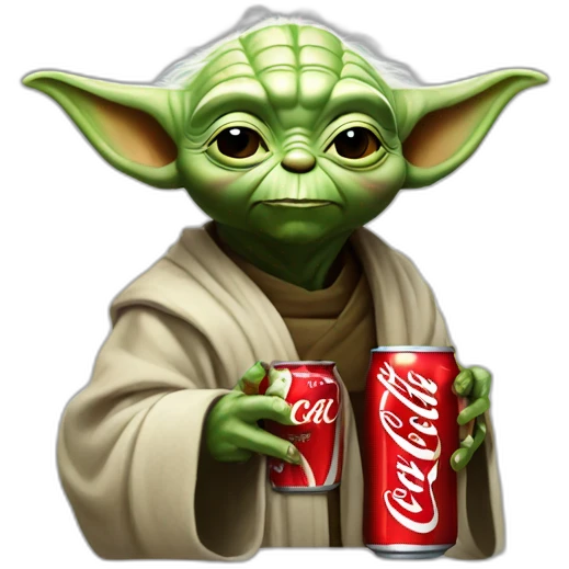 yoda drink a coca cola emoji