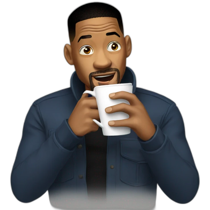 will smith drinking coffee emoji