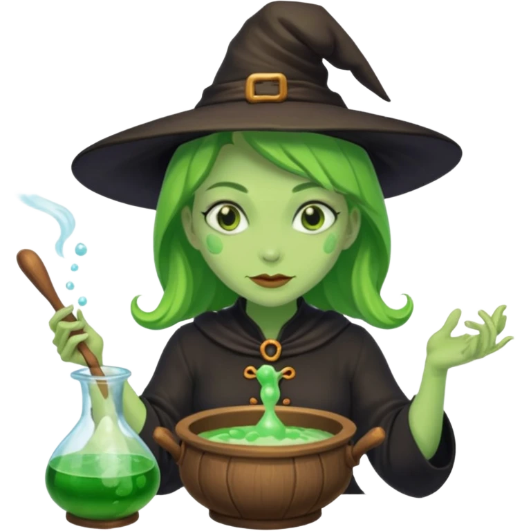 green witch cooking potion emoji