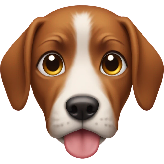 Love eyes with tongue sticking out with dog ears emoji