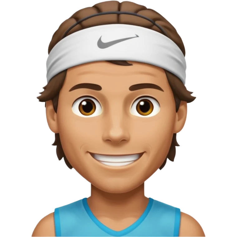 rafael nadal half body with head band,half body emoji