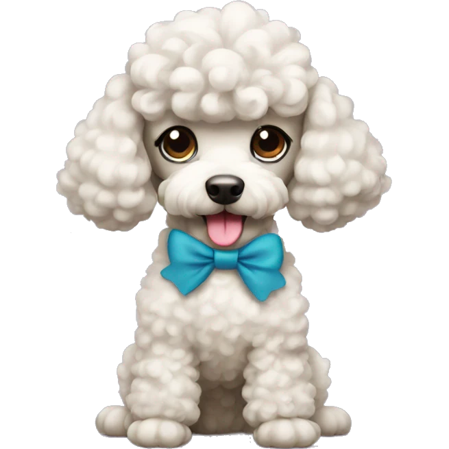 Poodle with bow emoji