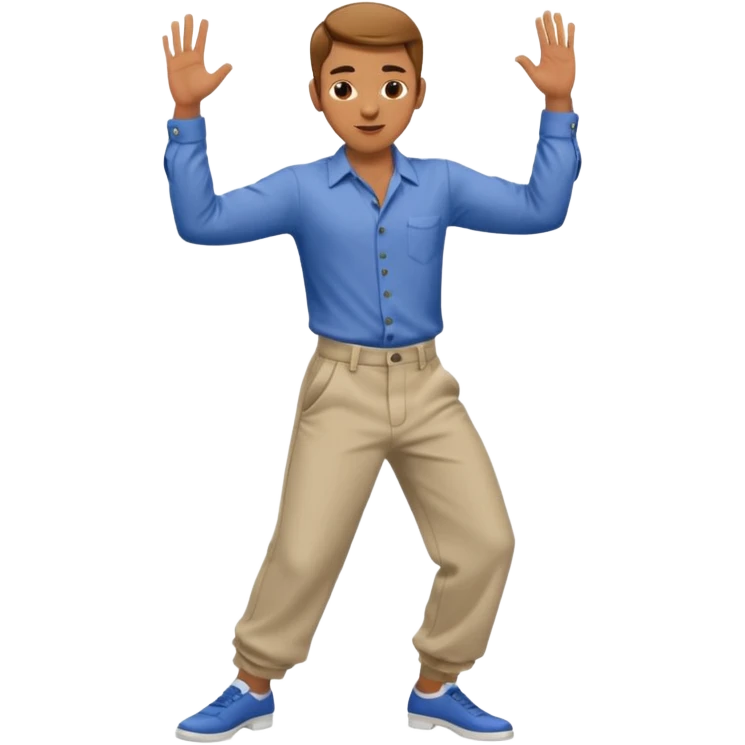 MALE CHOREOGRAPHER DANCING TAP WITH PANTS AND SHIRT emoji