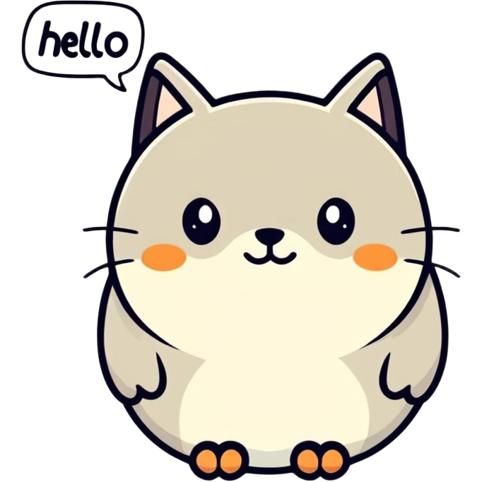 Furry saying hello emoji