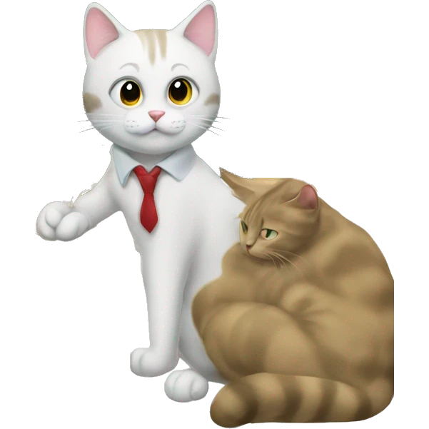 teacher cat with a blackboard behi emoji