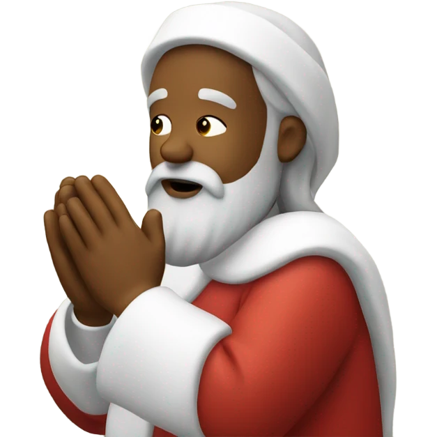 santa praying to Jesus emoji