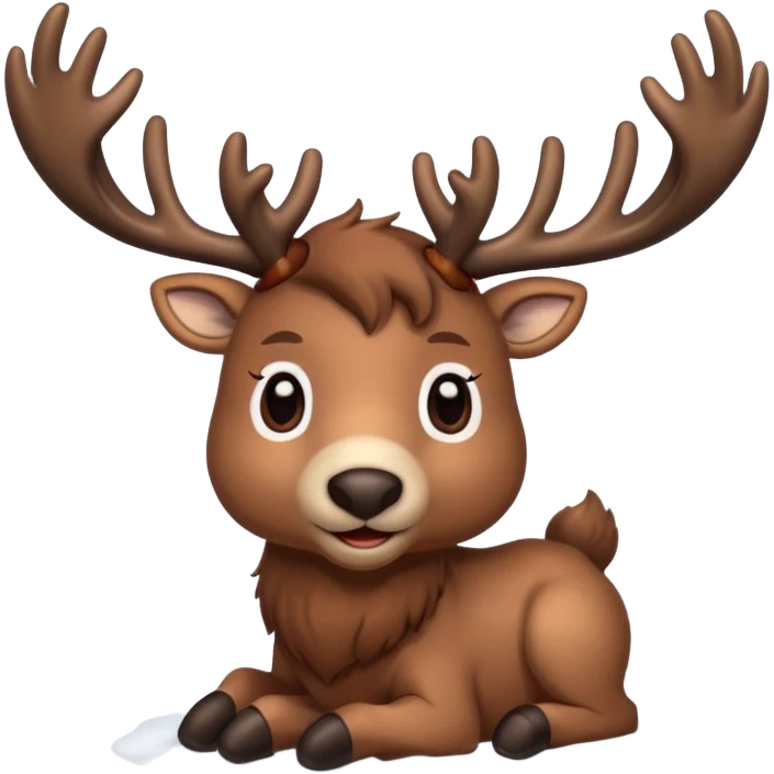 create some realistic christmas raindeers pausing emoji