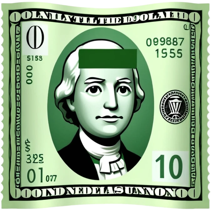 a dollar paper money emoji