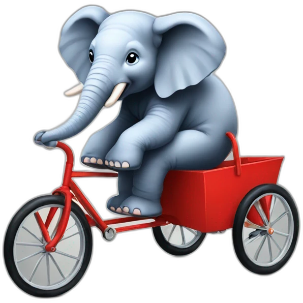 an elephant on a tricycle emoji