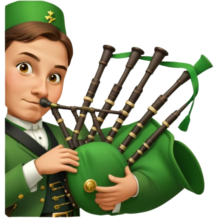 Green Bagpiper emoji