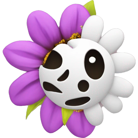 dico and flower emoji