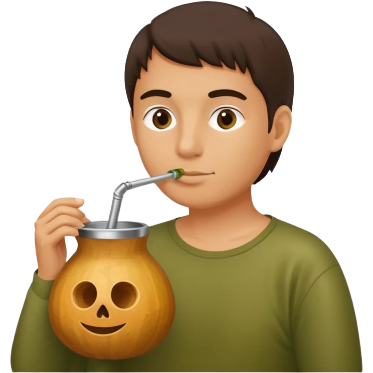 person drinking yerba mate emoji