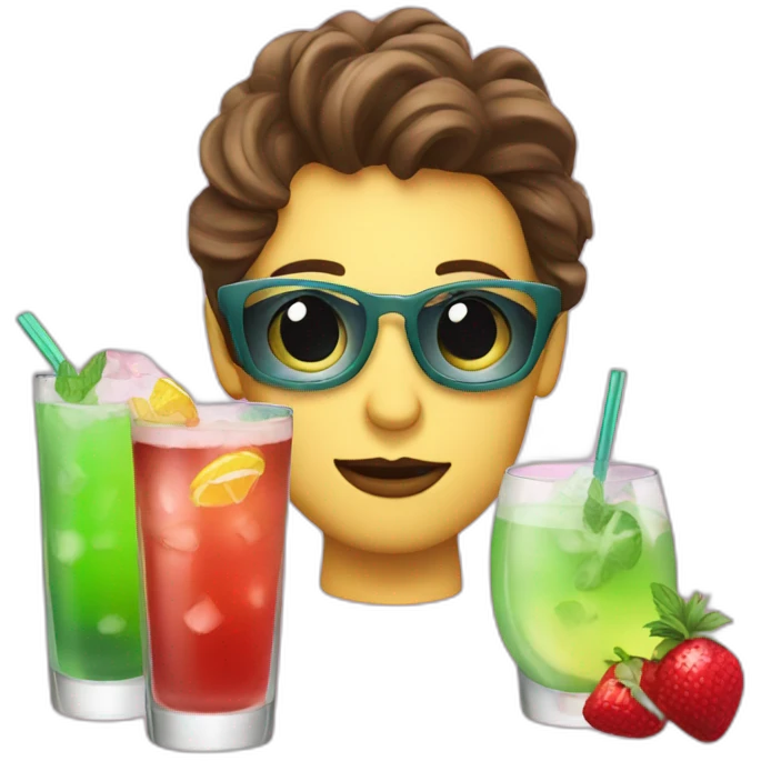 drinking cocktails at home emoji