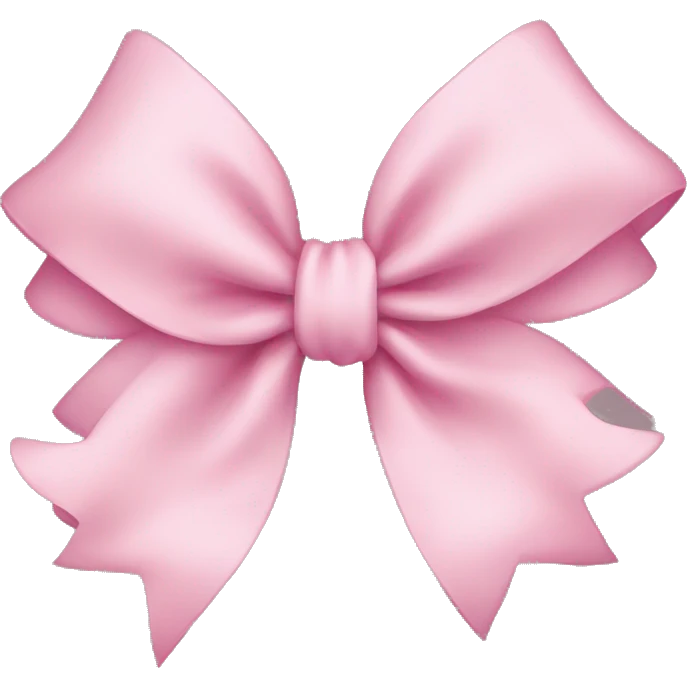 soft pink bow emoji