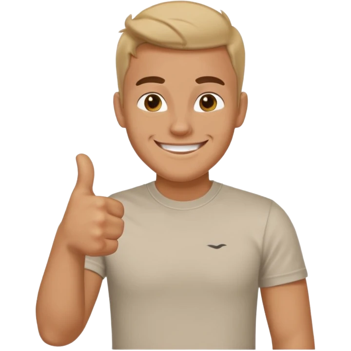 Buat gambar those bad tings guy dari sml yg sedang senang dan berikan jempol emoji