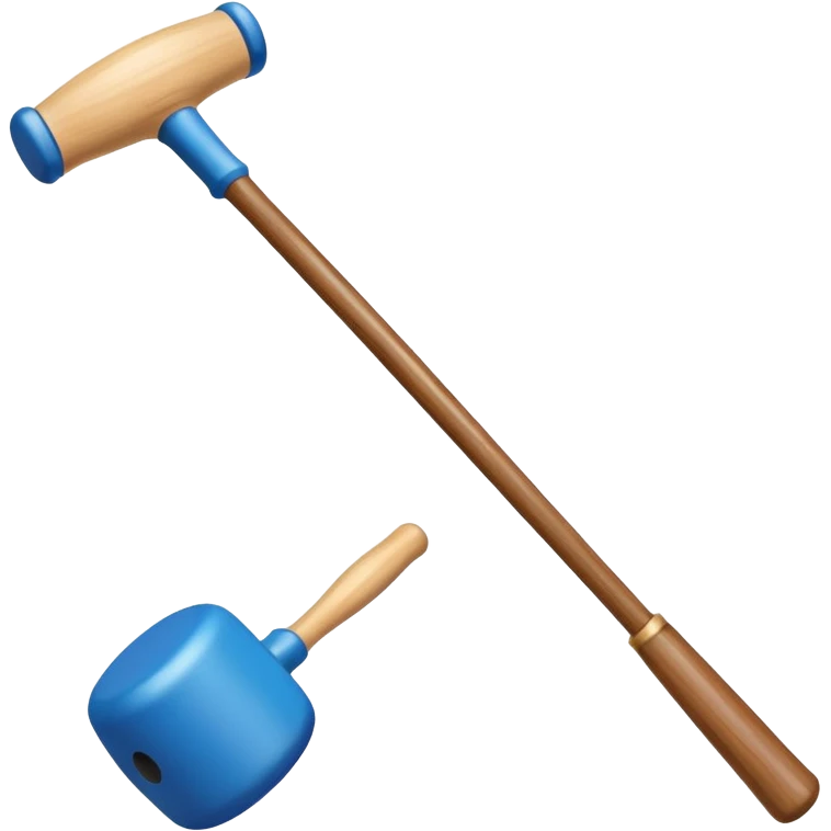 create a blue croquet mallet emoji