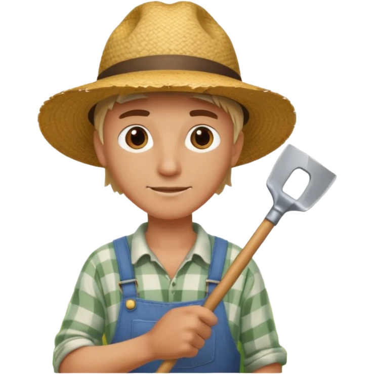 farmer working in the field emoji