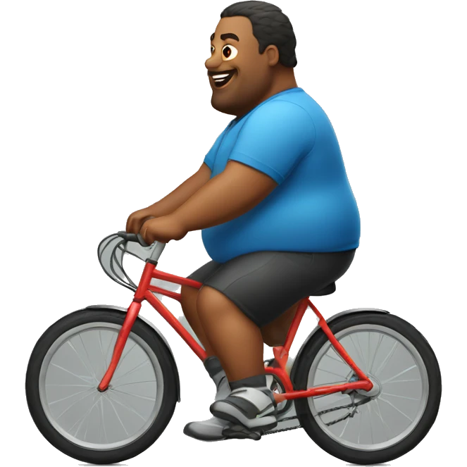 Fat man riding bike emoji