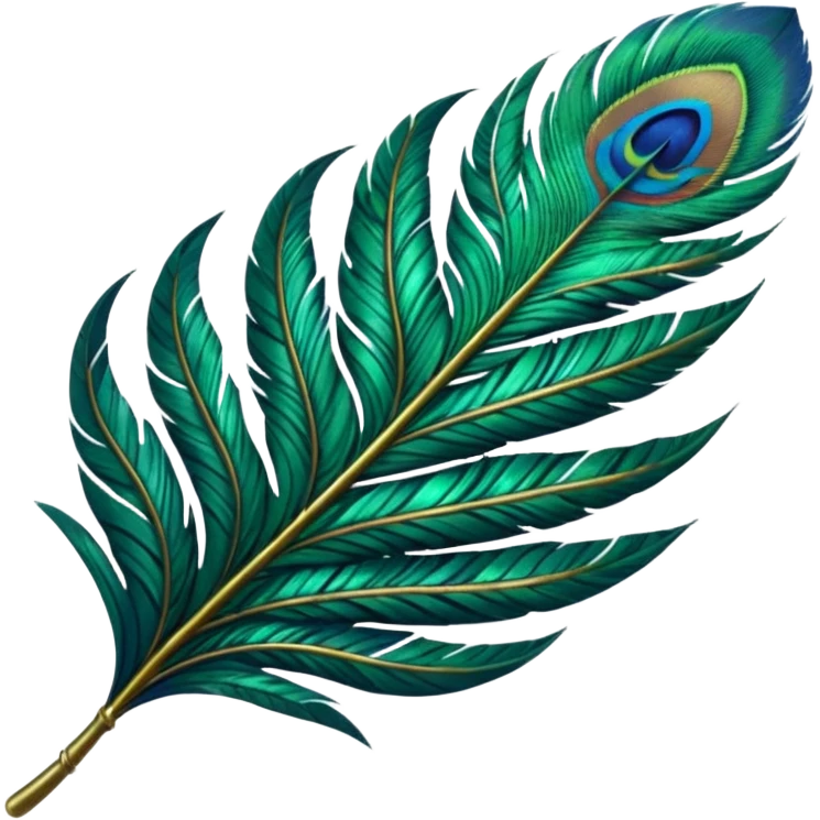 Peacock Feather leaf similar like this emoji