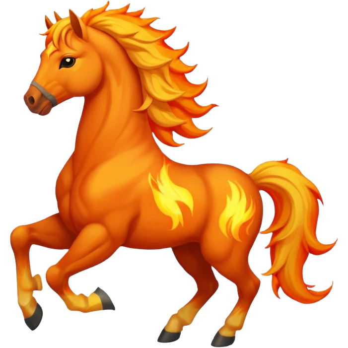 fiery horse emoji