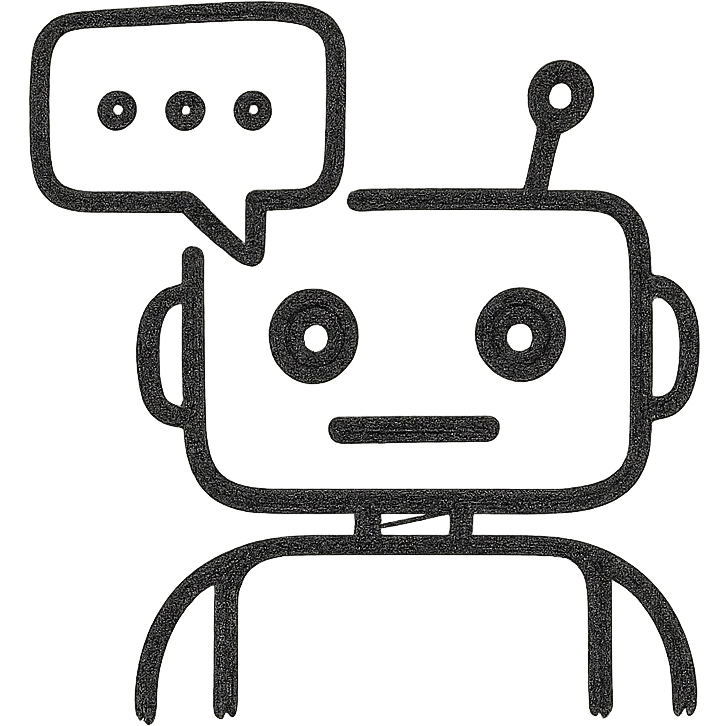 A green chat bot emoji