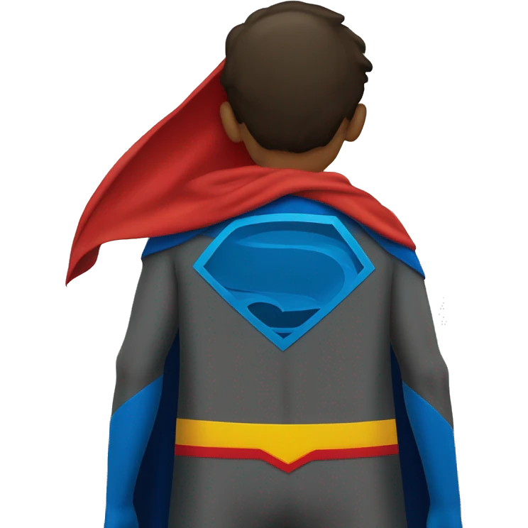 Superman cape alone from behind emoji