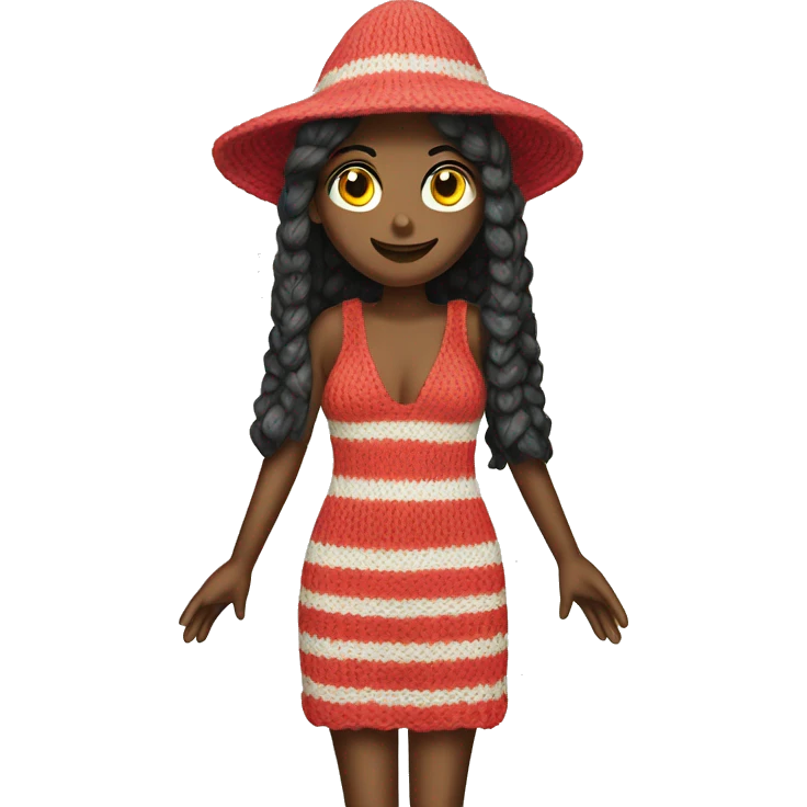 knitted beach dress emoji