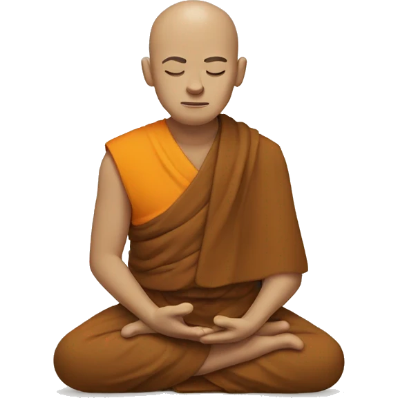 Meditating monk emoji