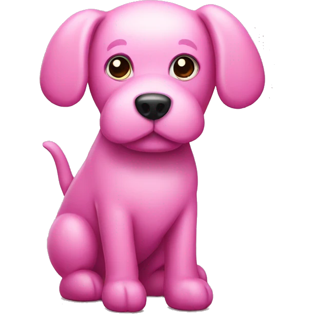 Pink dog ballon emoji