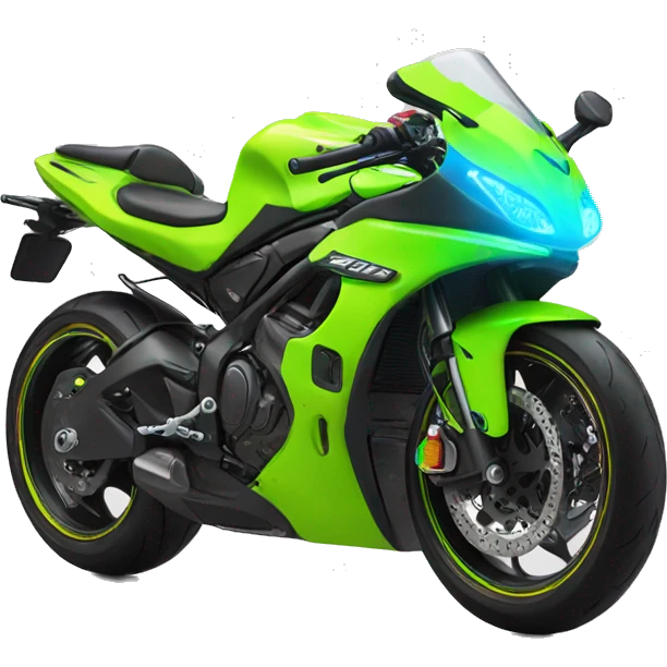 Supersport bike in neon colors emoji