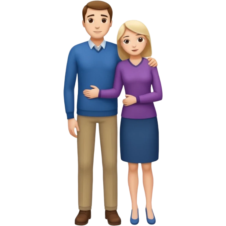 Hombre bajito abrazando a mujer Alta desde una gran altura emoji